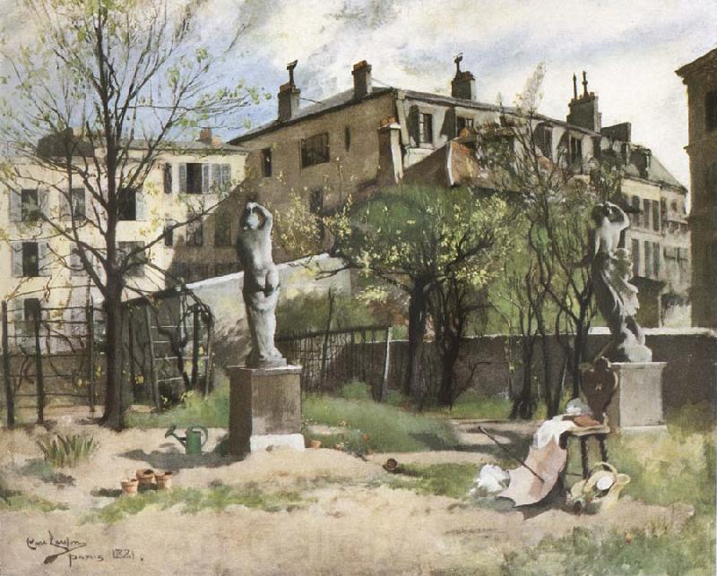 Carl Larsson Garden with Sculptures Spain oil painting art